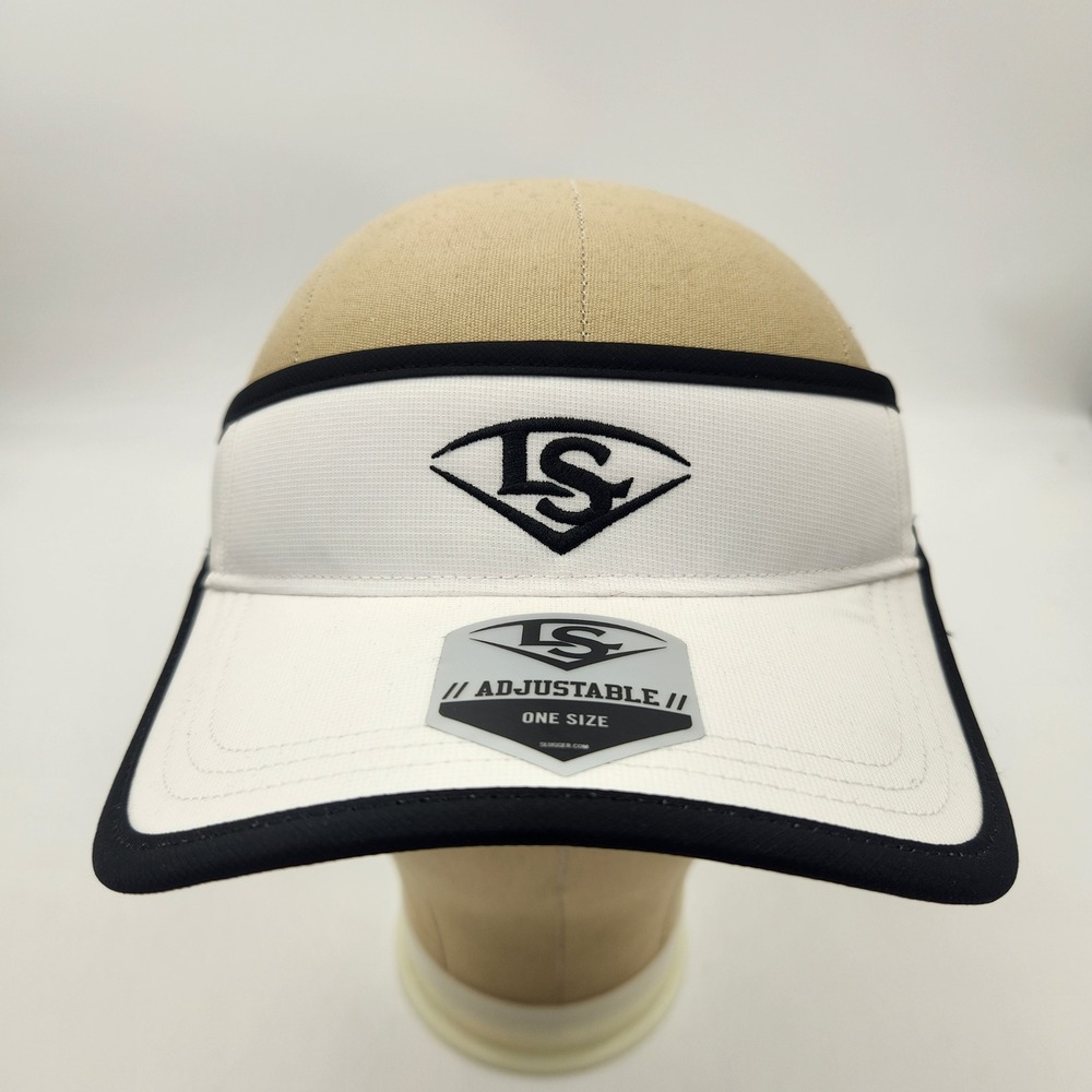 Louisville Slugger Adjustable Performance Visor White Black LS Logo One Size NEW